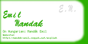 emil mandak business card
